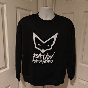 Rauw Alejandro Sweater Black Men's Size L Graphic Top